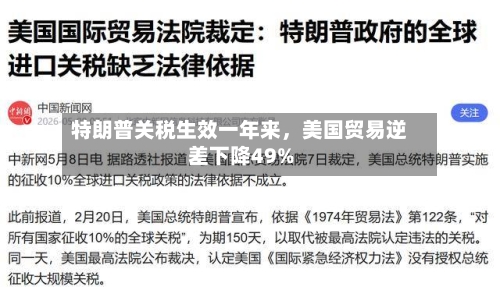 特朗普关税生效一年来，美国贸易逆差下降49%-第2张图片
