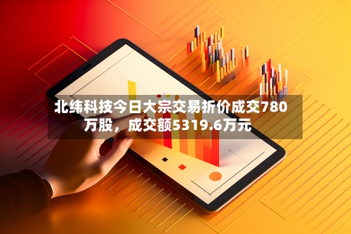 北纬科技今日大宗交易折价成交780万股，成交额5319.6万元-第2张图片
