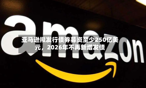 亚马逊拟发行债券募资至少250亿美元，2026年不再新增发债