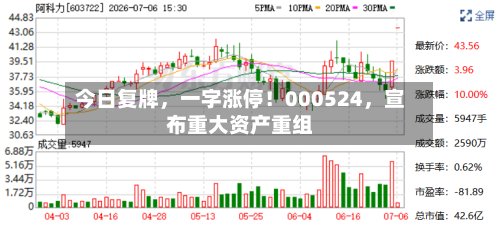 今日复牌，一字涨停！000524	，宣布重大资产重组-第2张图片