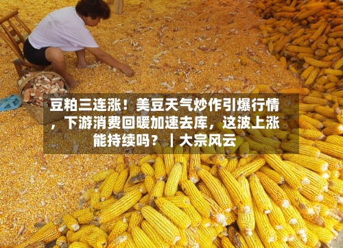 豆粕三连涨！美豆天气炒作引爆行情，下游消费回暖加速去库，这波上涨能持续吗？｜大宗风云-第2张图片