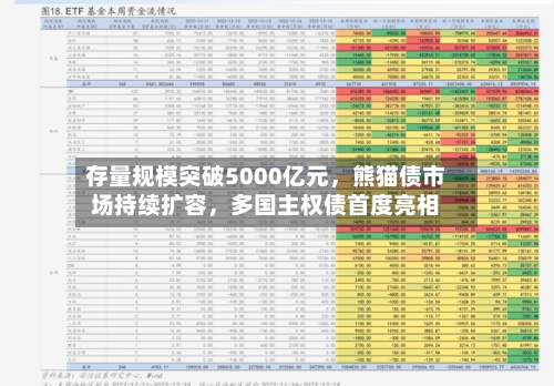 存量规模突破5000亿元，熊猫债市场持续扩容，多国主权债首度亮相