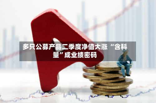 多只公募产品二季度净值大涨 “含科量”成业绩密码-第2张图片