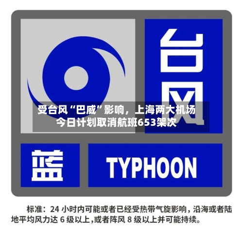 受台风“巴威”影响,上海两大机场今日计划取消航班653架次
