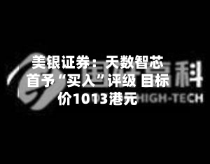 美银证券：天数智芯首予“买入”评级 目标价1013港元-第2张图片