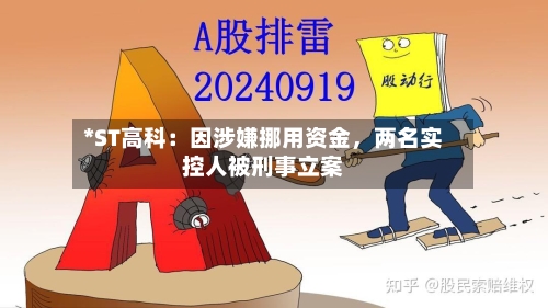 *ST高科：因涉嫌挪用资金，两名实控人被刑事立案-第3张图片