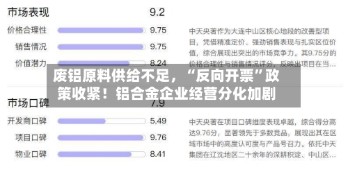 废铝原料供给不足	，“反向开票”政策收紧！铝合金企业经营分化加剧-第1张图片
