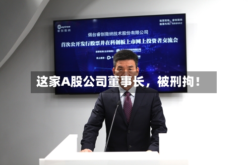 这家A股公司董事长，被刑拘！-第2张图片