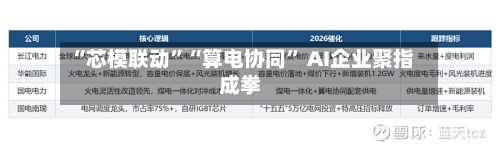 “芯模联动	”“算电协同” AI企业聚指成拳-第3张图片