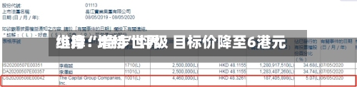 小摩：特步世界维持“增持	”评级 目标价降至6港元-第2张图片