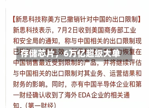 存储芯片，6万亿超级大单-第2张图片