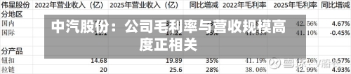 中汽股份:公司毛利率与营收规模高度正相关-第3张图片