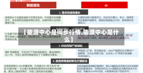 【能源中心是同步行情,能源中心是什么】