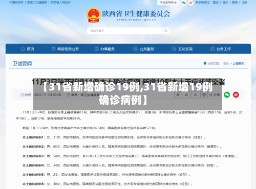 【31省新增确诊19例,31省新增19例确诊病例】