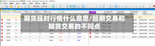 期货延时行情什么意思/延期交易和期货交易的不同点-第3张图片