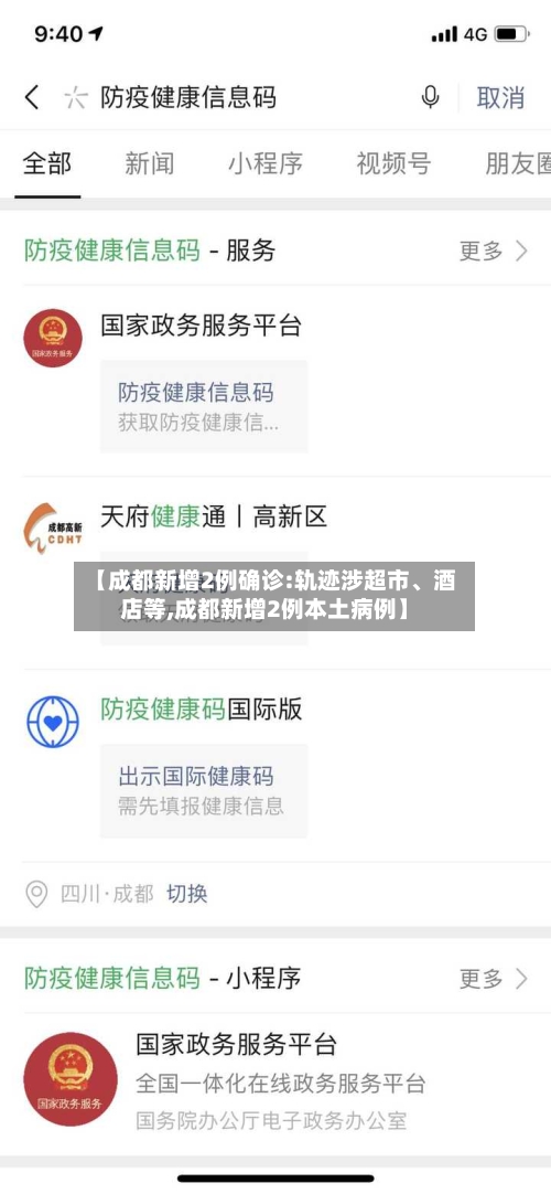 【成都新增2例确诊:轨迹涉超市、酒店等,成都新增2例本土病例】-第2张图片