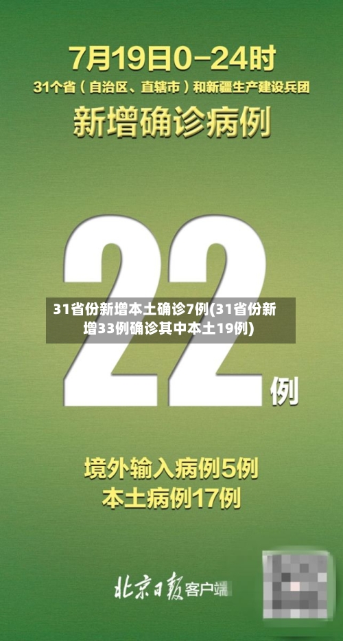31省份新增本土确诊7例(31省份新增33例确诊其中本土19例)-第2张图片