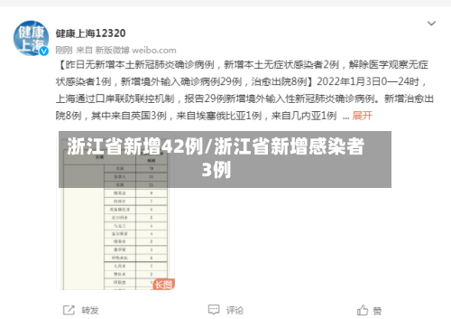 浙江省新增42例/浙江省新增感染者3例