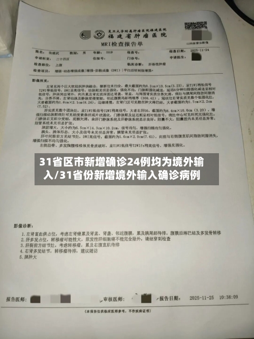 31省区市新增确诊24例均为境外输入/31省份新增境外输入确诊病例