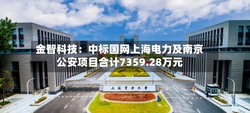 金智科技:中标国网上海电力及南京公安项目合计7359.28万元