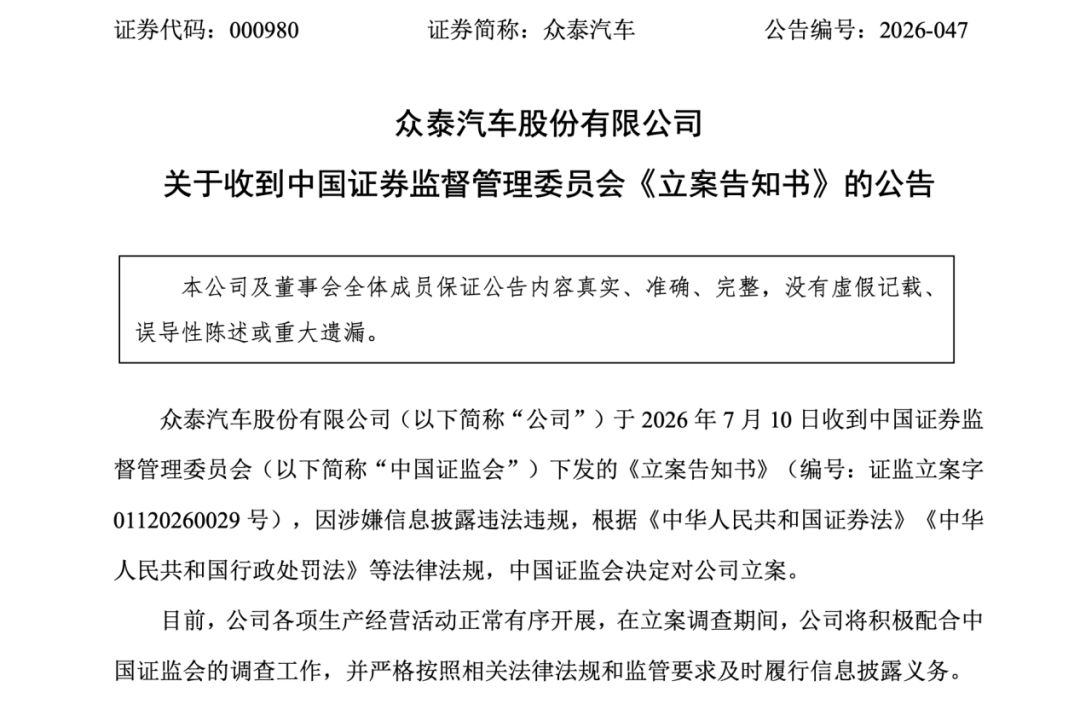 000980，被证监会立案！