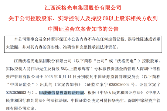 新业务持续“烧钱	”，沃格光电上半年亏损加剧	，监管风波不断