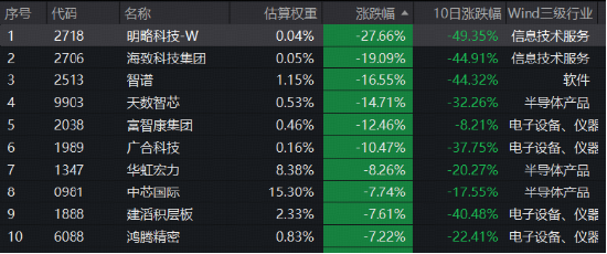 中芯、华虹双双重挫！AI高景气还在吗？规模最大港股通信息技术ETF华宝（159131）收跌3.88%